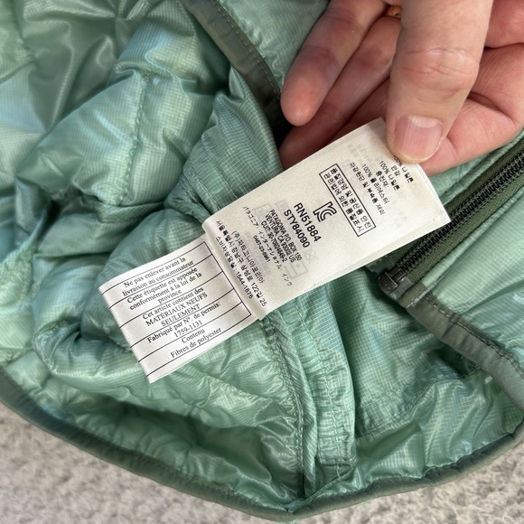 Patagonia Micro Puff Light Puffer Vest Womens Medium Gypsum Green - Picture 7 of 13
